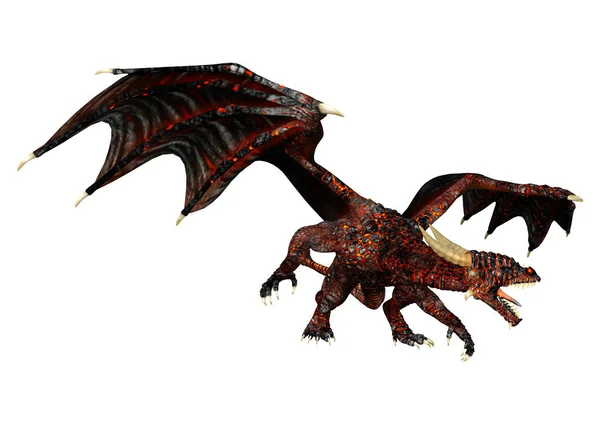 3D render masal Dragon beyaz — Stok fotoğraf