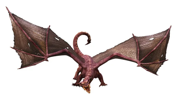 3D render masal Dragon beyaz — Stok fotoğraf