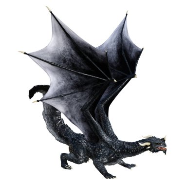 3D render masal Dragon beyaz