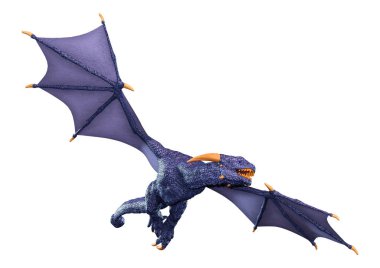 3D render masal Dragon beyaz