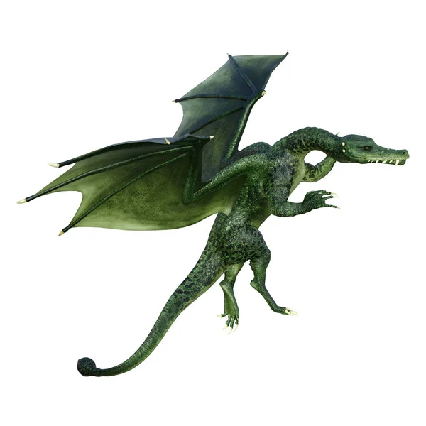 3D render masal Dragon beyaz — Stok fotoğraf