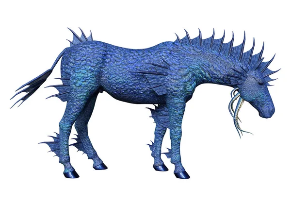 3D renderização cavalo de água no branco — Fotografia de Stock