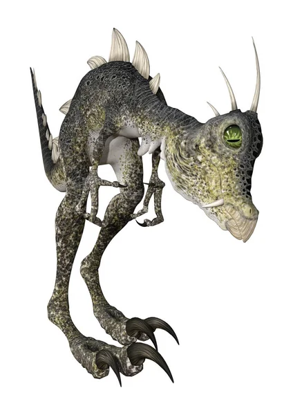 3D rendering Fantasy dinosaurus op wit — Stockfoto