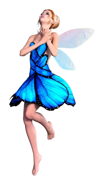 3D Rendering Fantasy Fairy su bianco — Foto Stock