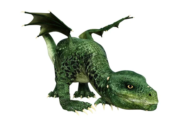 3D Rendering Fairy Tale Dragon su bianco — Foto Stock