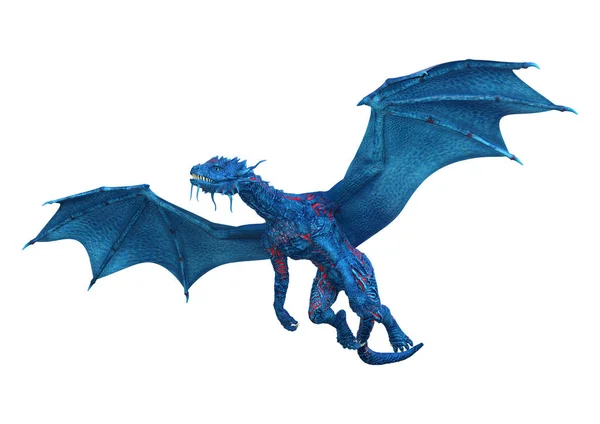 3D rendering Saga Dragon på vit — Stockfoto