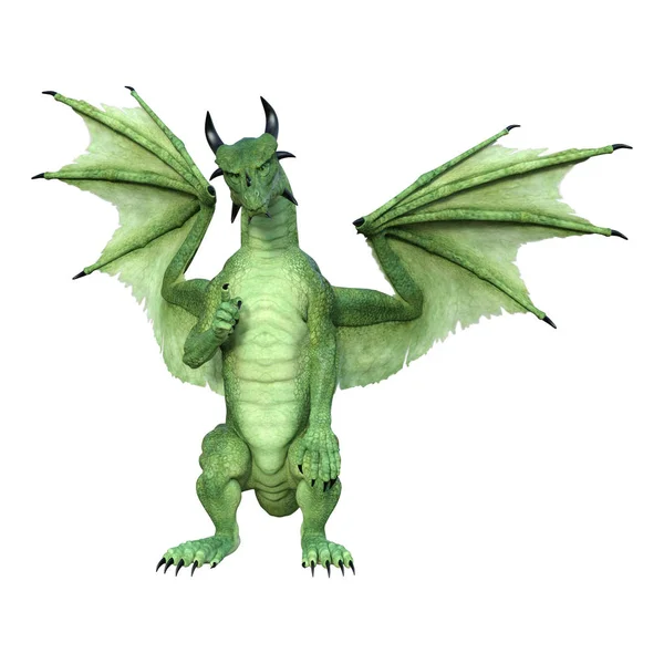 3D Rendering Fairy Tale Dragon su bianco — Foto Stock