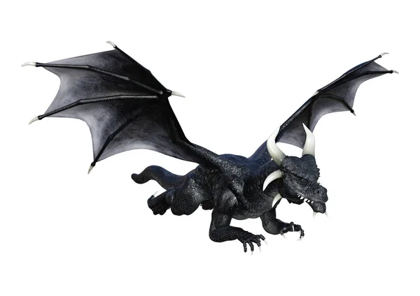 3D render masal Dragon beyaz — Stok fotoğraf