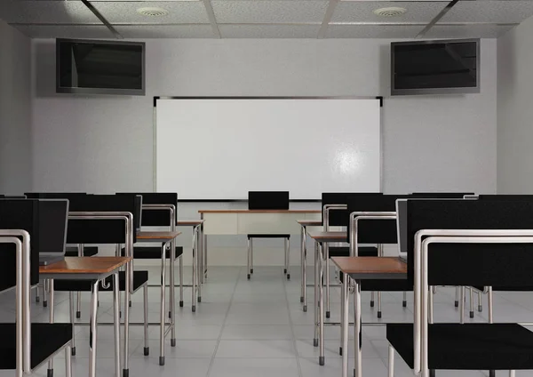 3D renderizado sala de clase Business en blanco — Foto de Stock