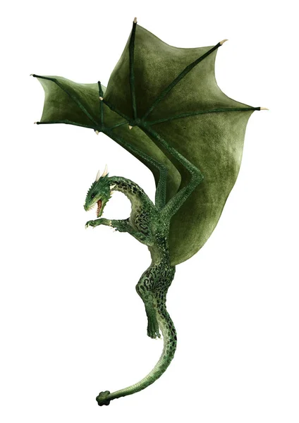 3D Rendering Fairy Tale Dragon su bianco — Foto Stock