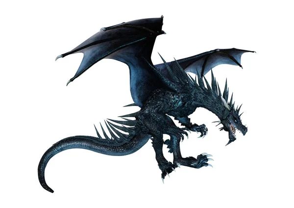 3D render masal Dragon beyaz — Stok fotoğraf