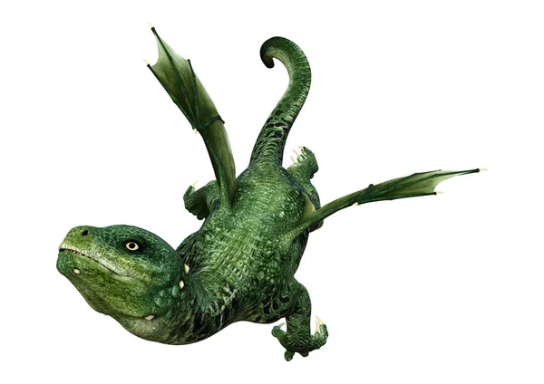 3D render masal Dragon beyaz — Stok fotoğraf