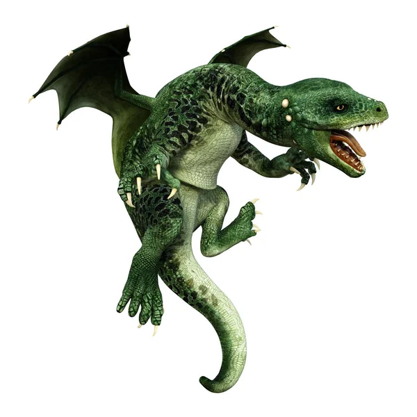 3D Rendering Fairy Tale Dragon su bianco — Foto Stock