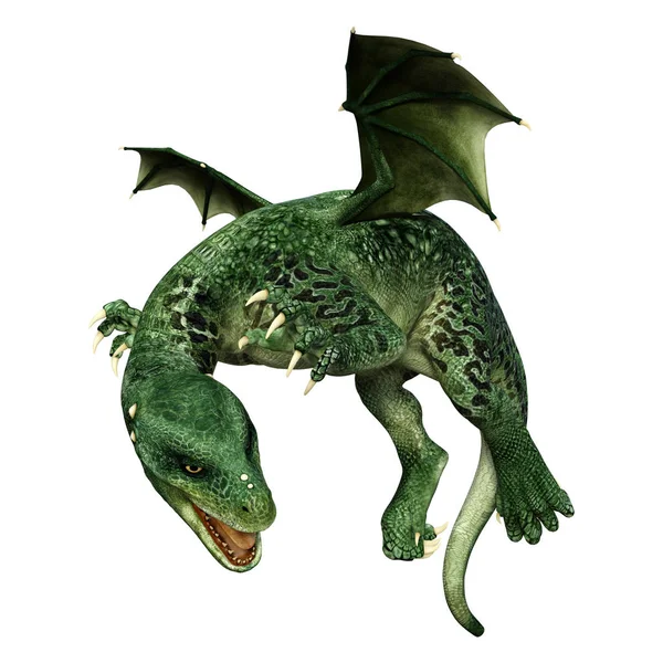 3D render masal Dragon beyaz — Stok fotoğraf