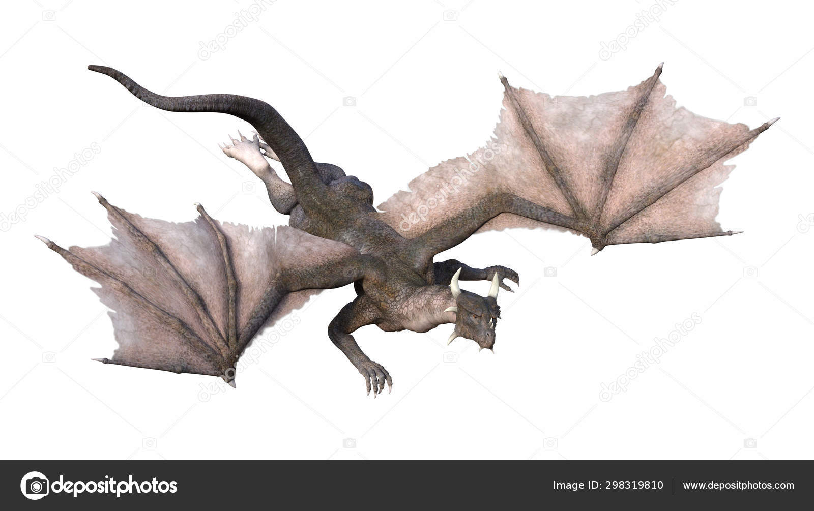 白の 3 D のレンダリングおとぎ話ドラゴン ストック写真 C Photosvac 白の 3 D のレンダリングおとぎ話ドラゴン ストック写真 C Photosvac