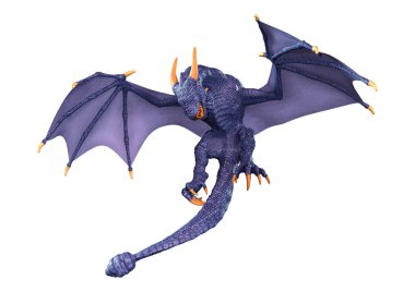 3D render masal Dragon beyaz