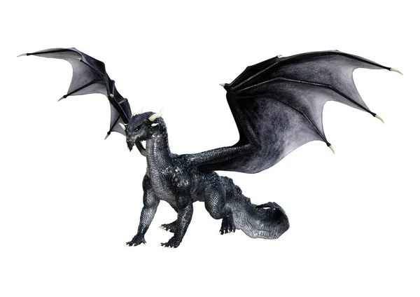 3D render masal Dragon beyaz — Stok fotoğraf