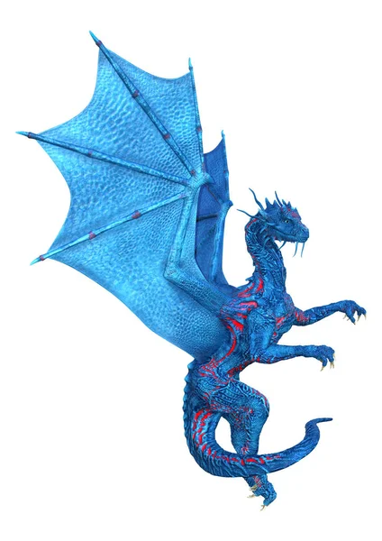 3D render masal Dragon beyaz