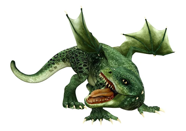 3D render masal Dragon beyaz — Stok fotoğraf