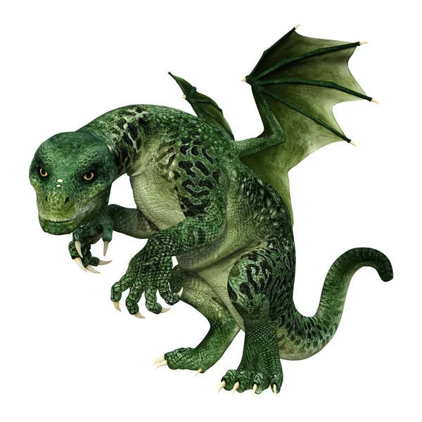 3D Rendering Fairy Tale Dragon su bianco — Foto Stock