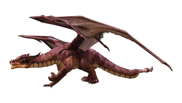 3D render masal Dragon beyaz — Stok fotoğraf