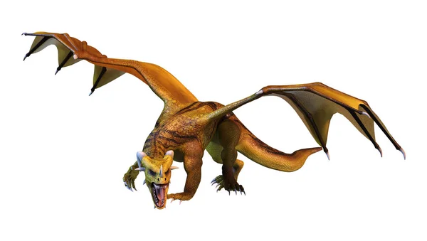 3D render masal Dragon beyaz — Stok fotoğraf