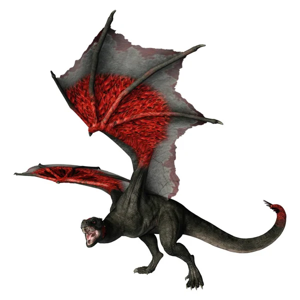 3D render masal Dragon beyaz — Stok fotoğraf