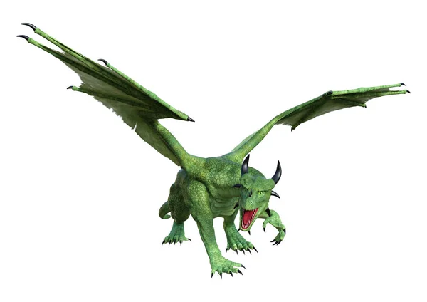 3D render masal Dragon beyaz — Stok fotoğraf