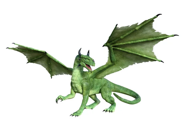 3D Rendering Fairy Tale Dragon su bianco — Foto Stock