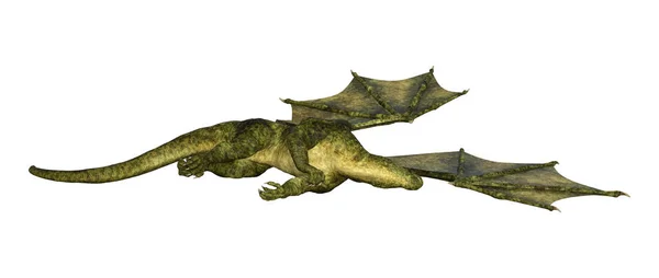 3D renderização dragão conto de fadas no branco — Fotografia de Stock