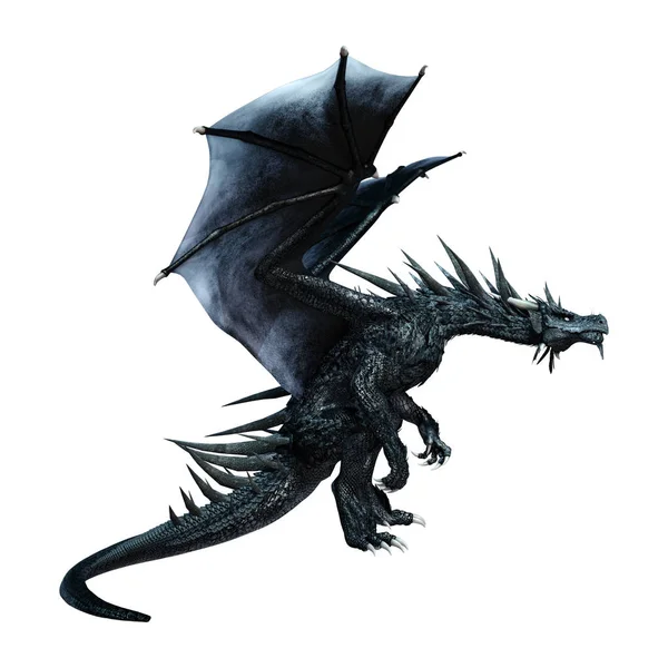 3D render masal Dragon beyaz — Stok fotoğraf