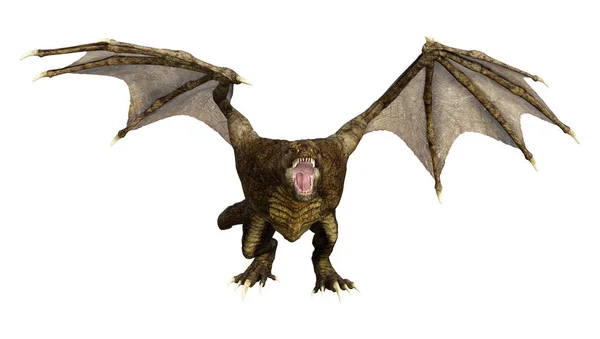 3D render masal Dragon beyaz — Stok fotoğraf