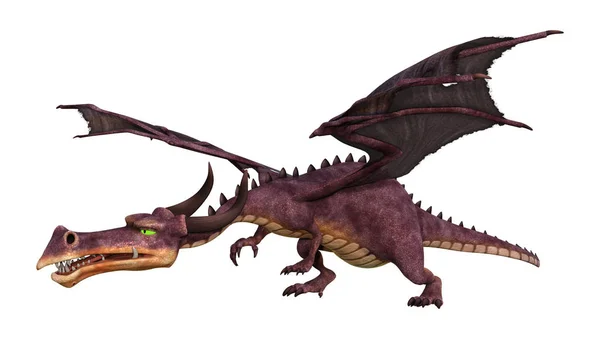 3D render masal Dragon beyaz — Stok fotoğraf