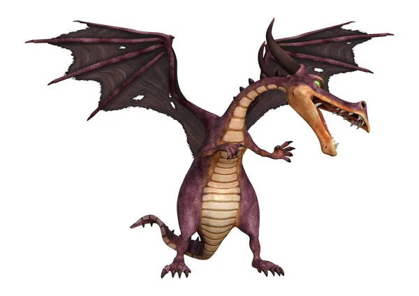 3D rendering Saga Dragon på vit — Stockfoto