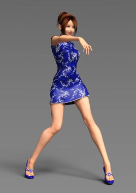 3d Hazırlama Asyalı Kız