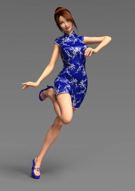 3d Hazırlama Asyalı Kız