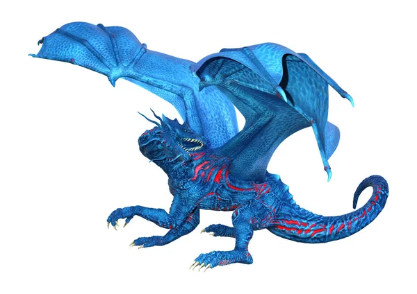 3D Rendering Fairy Tale Dragon su bianco — Foto Stock