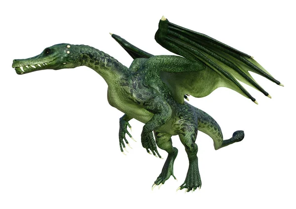 3D rendering Saga Dragon på vit — Stockfoto