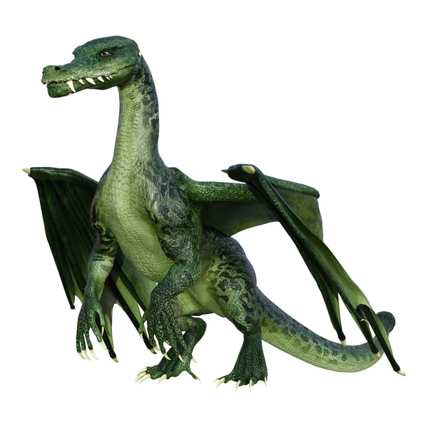 3D render masal Dragon beyaz — Stok fotoğraf