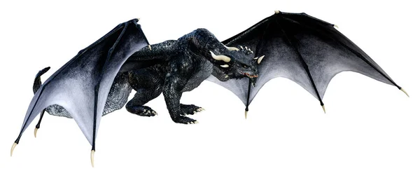 Rendering Fantasy Dragon Isolated White Background — Stock Photo, Image