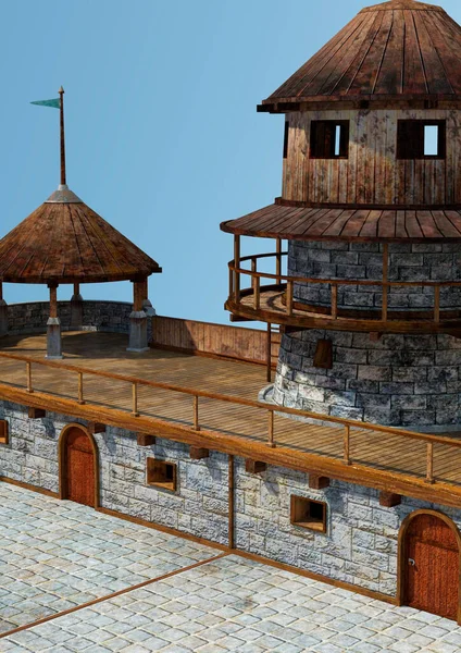 Rendering Castello Favola All Esterno — Foto Stock