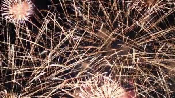Stylized fireworks video clip — Stock Video
