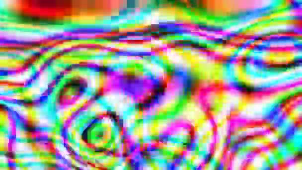 fond holographique multicolore irisé, ondulations surface ondulée, film rapide flou abstrait 