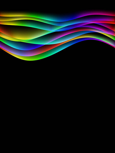 Динамический поток, стилизованные волны, вектор
