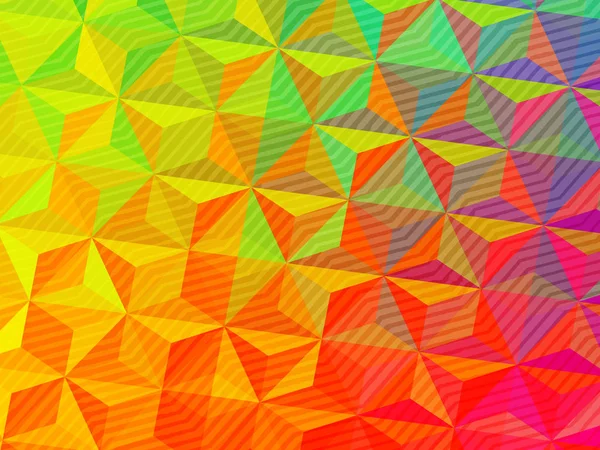 Vector Tridimensional Efecto Especial Ilusión Óptica Patrón Con Azulejos Poligonales — Vector de stock