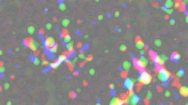 Multicolore iridescente rétro gros plan effet demi-teinte — Video