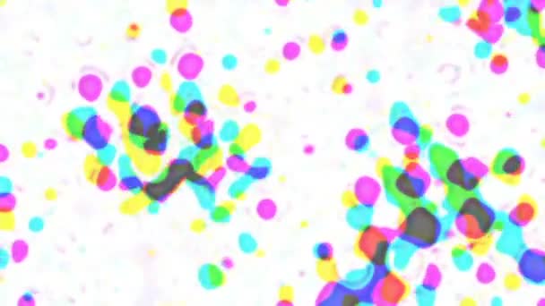 Multicolor iridiscente efecto retro primer plano medio tono — Vídeos de Stock