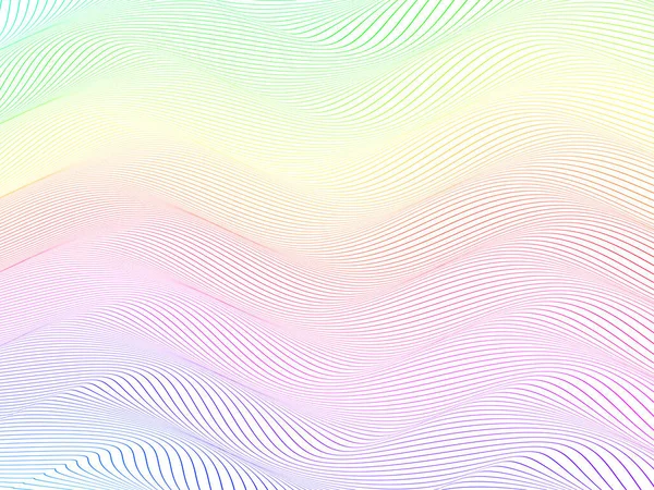 Αφηρημένη Φαντασία Πολύχρωμο Καμπύλη Αφηρημένη Κύματα Γραμμές Παραμόρφωση Abstract Πολύχρωμο — Διανυσματικό Αρχείο
