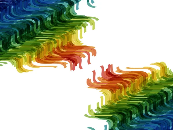Abstrakte Gestreifte Hintergrund Rechtecke Mit Wellenförmigen Verzerrungen Mosaik Abstrakter Komposition — Stockvektor