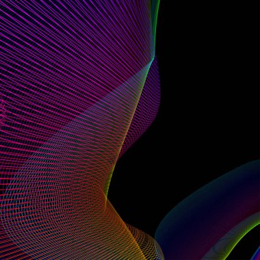 soyut kablo bozulmaları, hareket efektli vektör bileşimi